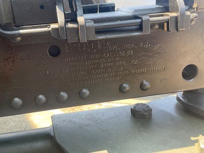 50 BMG Cal Browning COLT M3 Tripod M2 NWJ Aircraft Semi Auto Belt Fed WWII - Image 8 of 12