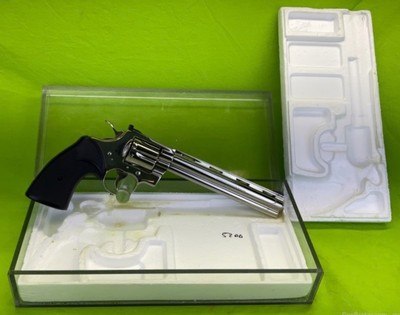 Colt Target Python Polished Bright Nickel 8 Inch Barrel 357 Magnum Pachmayr