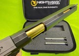 NIGHTHAWK CUSTOM Long Slide President 9MM 1911 Target 6” TIN GOLD DLC NHC - 4 of 10