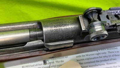 RARE SPRINGFIELD 1903 30-06 Bolt Action PROTOTYPE Documented WWI Matching Lyman WARNER Sight - Image 9 of 20