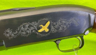Winchester Model 12 Shotgun PIGEON Grade Gold Inlays & Engraved 1953 Trap Skeet C&R - Image 12 of 14