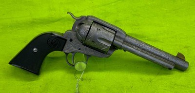 Custom Engraved RUGER NEW VAQUERO 45 Colt 5 1/2 In Cowboy Action CAS #1