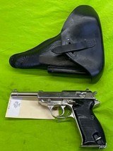 German Walther AC43 P38 9MM Pistol P 38 Rig Nickel Plated Semi WWII C&R
