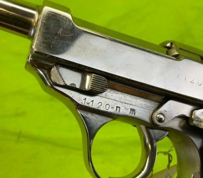 German Walther AC43 P38 9MM Pistol P 38 Rig Nickel Plated Semi WWII C&R - Image 10 of 18
