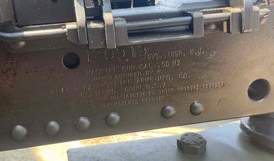 Browning COLT M3 Tripod M2 NWJ Aircraft Semi Auto Belt Fed WWII 50 BMG Cal - Image 3 of 7