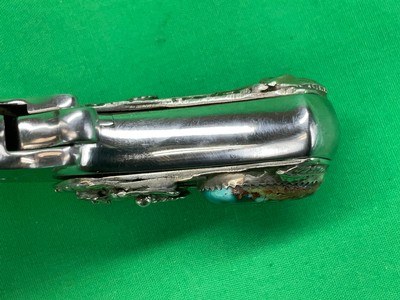 NAA North American Arms 22 WMR 2” Revolver Derringer Western Jade Sterling Belt Buckle - Image 11 of 20