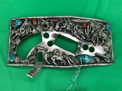 NAA North American Arms 22 WMR 2” Revolver Derringer Western Jade Sterling Belt Buckle - Image 5 of 20