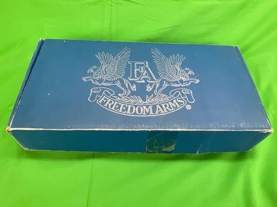 USED Freedom Arms Model 555 7 1/2” NON Ported 50 AE Revolver Stainless Box - Image 2 of 16