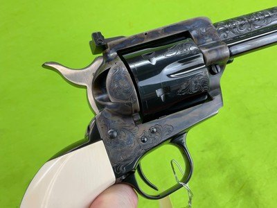 COLT New Frontier SAA Single Action Army 44-40 WCF 7 1/2” Engraved - Image 9 of 15