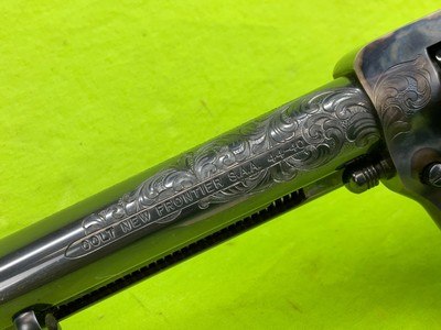COLT New Frontier SAA Single Action Army 44-40 WCF 7 1/2” Engraved - Image 4 of 15