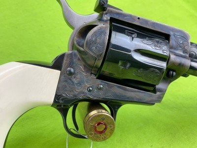 COLT New Frontier SAA Single Action Army 44-40 WCF 7 1/2” Engraved - Image 14 of 15
