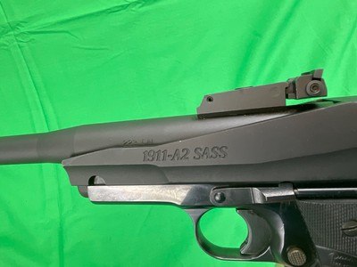 Scarce Springfield Armory S.A.S.S. Single Shot 1911 Pistol 223 Remington 15 SASS - Image 6 of 14