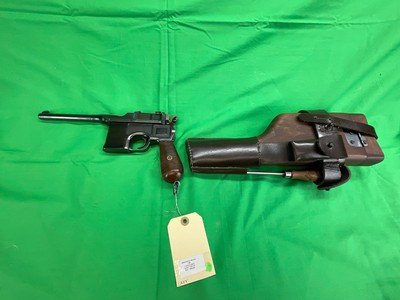 German Mauser C96 Bolo Broomhandle 7.63 Semi Auto Pistol Holster Stock Refinished