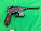 German Mauser C96 Bolo Broomhandle 7.63 Semi Auto Pistol Holster Stock Refinished - 4 of 20