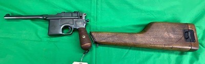 German Mauser C96 Bolo Broomhandle 7.63 Semi Pistol Holster Stock Shooter Grade