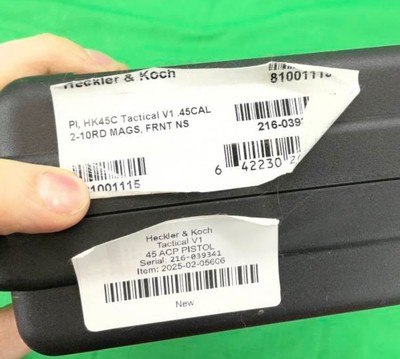 German Heckler & Koch HK45C V1 Compact Tactical CT Threaded 45 ACP Semi Auto - Image 2 of 8