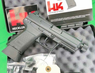 German Heckler & Koch HK45C V1 Compact Tactical CT Threaded 45 ACP Semi Auto - Image 5 of 8