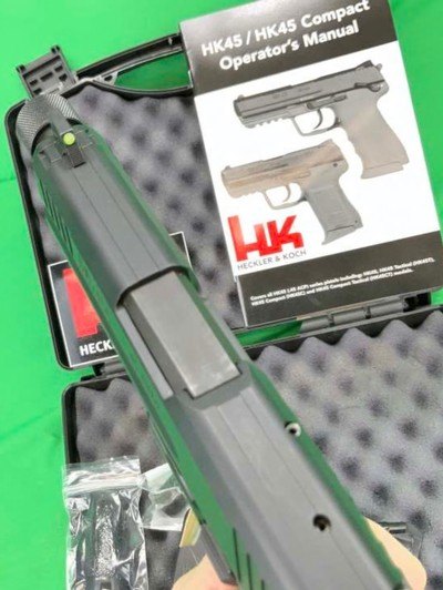German Heckler & Koch HK45C V1 Compact Tactical CT Threaded 45 ACP Semi Auto - Image 4 of 8