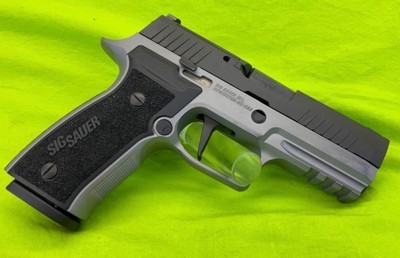 USED Sig Sauer P320 AXG 9MM Two Tone Stainless Blued 2 Tone CCW Semi Pistol - Image 2 of 8