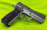 USED Sig Sauer P320 AXG 9MM Two Tone Stainless Blued 2 Tone CCW Semi Pistol - Image 2 of 8