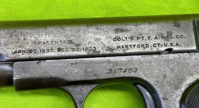 Vintage Colt 1903 Pocket Hammerless 32 ACP 7.65 Browning Auto MFG 1919 C&R - Image 3 of 11