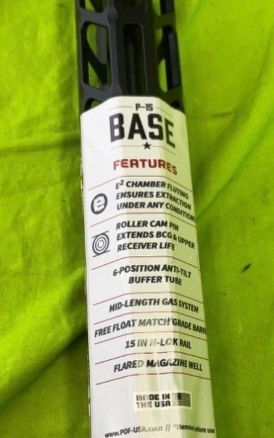 NEW POF Patriot Ordnance PF02315 P-15 BASE DI 16.5