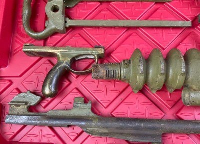 French Hotchkiss 1914 WWI Machine Gun MG 8MM Lebel Parts Kit Live Barrel - Image 3 of 13