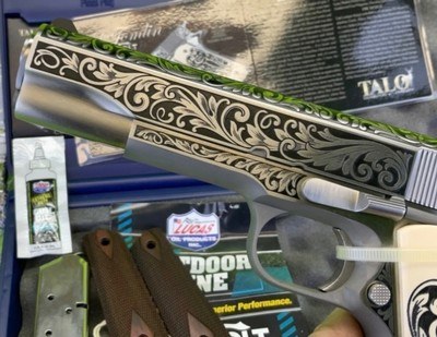 Colt TALO 1911 Lisa Tomlin Engraved Series 70 45 ACP #56 Pistol 1 Of 400 - Image 5 of 12
