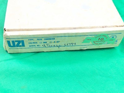 Uzi Action Arms IWI 45 ACP Converted To 9MM Pistol Semi Israeli Box 3271 - Image 3 of 16