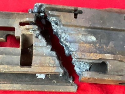 French Hotchkiss WWI Heavy Machine Gun MG 8MM Lebel Torch Cut Receiver C&R - Image 3 of 8