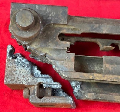 French Hotchkiss WWI Heavy Machine Gun MG 8MM Lebel Torch Cut Receiver C&R - Image 4 of 8
