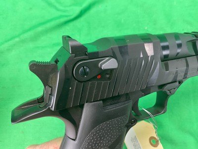Used Magnum Research Desert Eagle 50 AE Gray Tiger Stripe Blued 6
