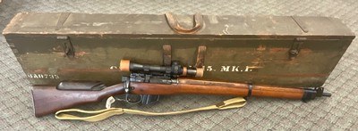 British Enfield SMLE No 4 Mk1 (T) 4T Sniper Rifle 303 WWII BSA M47 C&R 3605 - Image 1 of 20