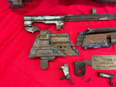 French Hotchkiss 1914 WWI Machine Gun MG 8MM Lebel Parts Kit Live Barrel - Image 6 of 19