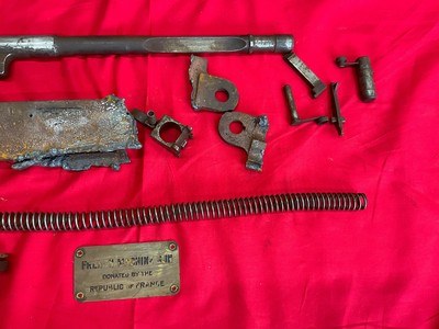 French Hotchkiss 1914 WWI Machine Gun MG 8MM Lebel Parts Kit Live Barrel - Image 2 of 19
