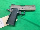 NIGHTHAWK Custom 2011 BDS9 Commander Double Stack 9MM IOS FDE Ported Ambi - Image 2 of 15