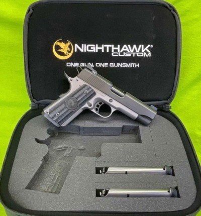 New NIGHTHAWK CUSTOM PREDATOR III 45 ACP OFFICER COMPACT CARRY CALIFORNIA - Image 1 of 12
