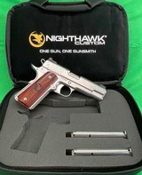 NEW NIGHTHAWK Custom Classic Commander Stainless 45 ACP Semi Auto 4.25 NHC - Image 1 of 12
