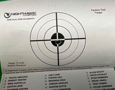 NIGHTHAWK CUSTOM 1911 PRESIDENT 9MM LUGER RMR IOS MATCH TARGET BULL SQUARE - Image 9 of 11