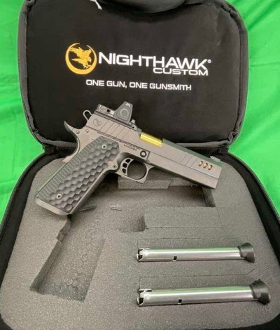 NIGHTHAWK CUSTOM 1911 PRESIDENT 9MM LUGER RMR IOS MATCH TARGET BULL SQUARE - Image 1 of 11