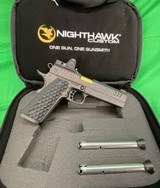 NIGHTHAWK CUSTOM 1911 PRESIDENT 9MM LUGER RMR IOS MATCH TARGET BULL SQUARE - Image 1 of 11