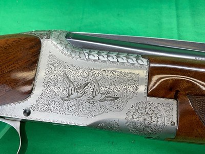 ENGRAVED BROWNING SUPERPOSED PIGEON BELGIUM 12GA 32” TRAP SKEET COLLECTOR - Image 2 of 20