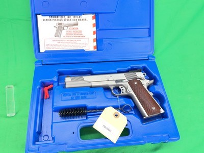 STAINLESS SPRINGFIELD ARMORY 1911 LONG SLIDE PORTED V16 45 SUPER V-16 - Image 1 of 19