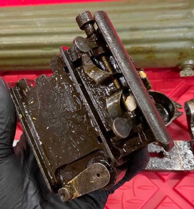 SURPLUS RUSSIAN MAXIM 1910 PARTS KIT LOT BARREL LOCK SA FINNISH GRIPS BELT - Image 7 of 15