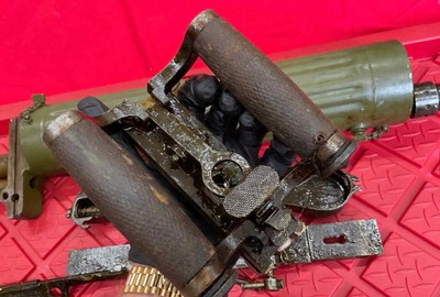 SURPLUS RUSSIAN MAXIM 1910 PARTS KIT LOT BARREL LOCK SA FINNISH GRIPS BELT - Image 6 of 15