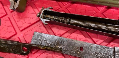 SURPLUS RUSSIAN MAXIM 1910 PARTS KIT LOT BARREL LOCK SA FINNISH GRIPS BELT - Image 10 of 15