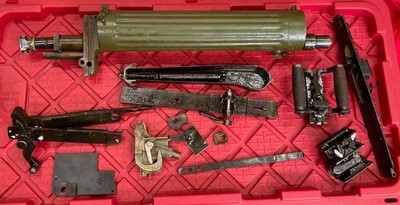 SURPLUS RUSSIAN MAXIM 1910 PARTS KIT LOT BARREL LOCK SA FINNISH GRIPS BELT - Image 1 of 15