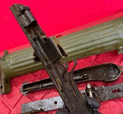 SURPLUS RUSSIAN MAXIM 1910 PARTS KIT LOT BARREL LOCK SA FINNISH GRIPS BELT - Image 8 of 15