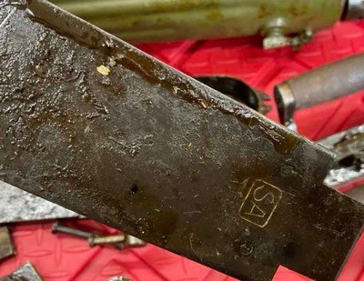 SURPLUS RUSSIAN MAXIM 1910 PARTS KIT LOT BARREL LOCK SA FINNISH GRIPS BELT - Image 9 of 15