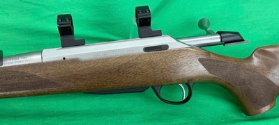 STAINLESS FLUTED TIKKA T3X 243 WIN TALLEY RINGS WOOD STOCK - Image 13 of 16